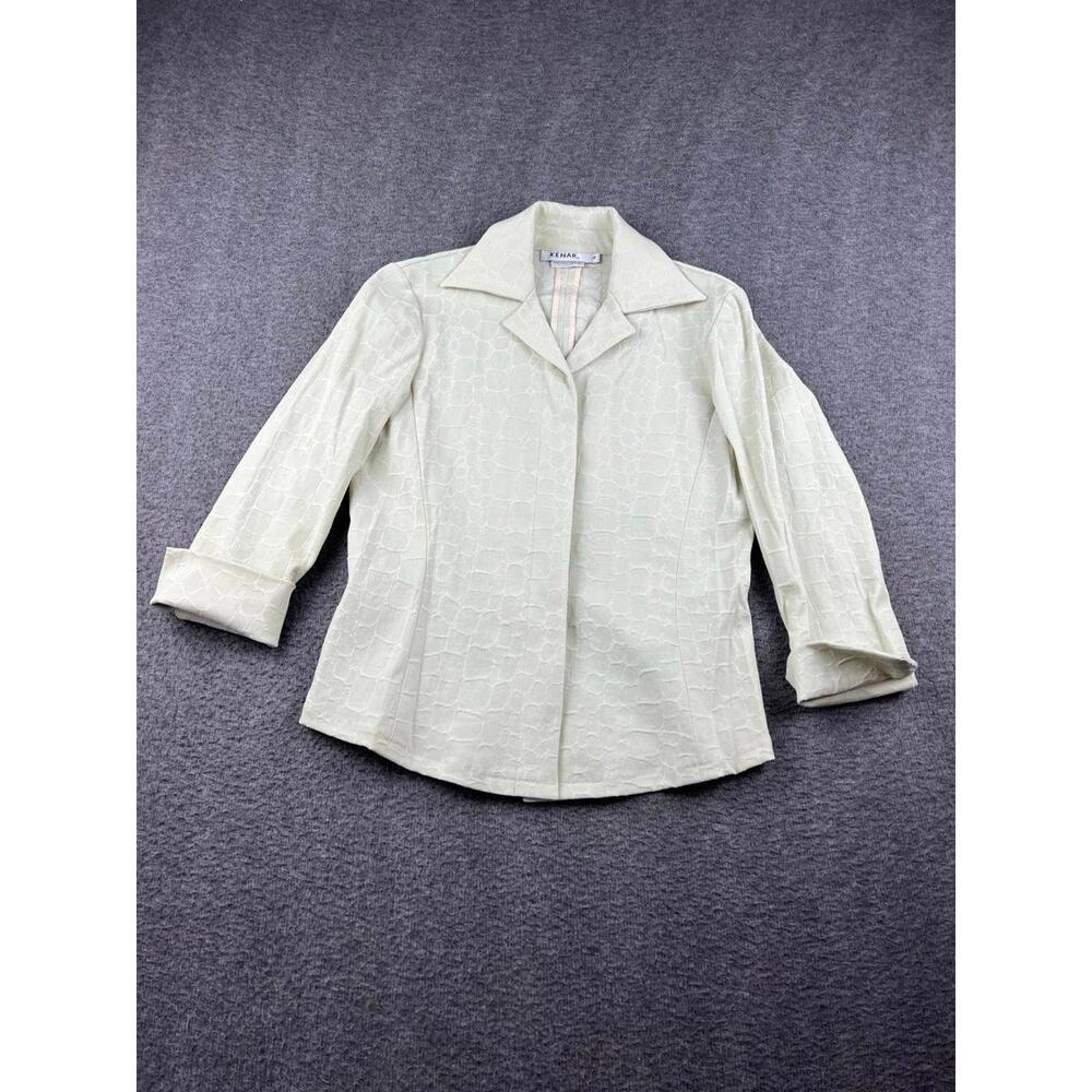 Kenar Women's Cream Textured Blazer Size 2